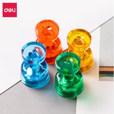 得力（deli）17mm强磁力玻璃白板专用磁钉7821