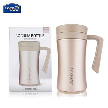 LOCK&LOCK 乐扣乐扣LHC6160FU不锈钢保温杯茶杯带手柄450ml