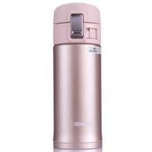 象印保温保冷杯 360ml不锈钢真空户外防漏弹盖直饮水杯子 SM-KB36-PX