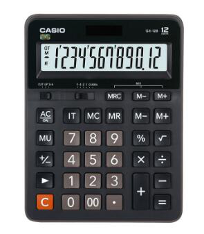 卡西欧（CASIO）GX-12B 商务计算器 超大型机 灰色 GX-120S升级款