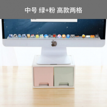多功能电脑显示器增高架 中号 绿+粉 高款两格