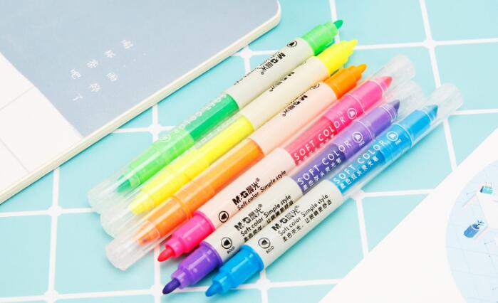 晨光闪光笔 6色荧光笔 8色套装 手账笔 粉彩笔 彩色中性笔涂鸦笔相册