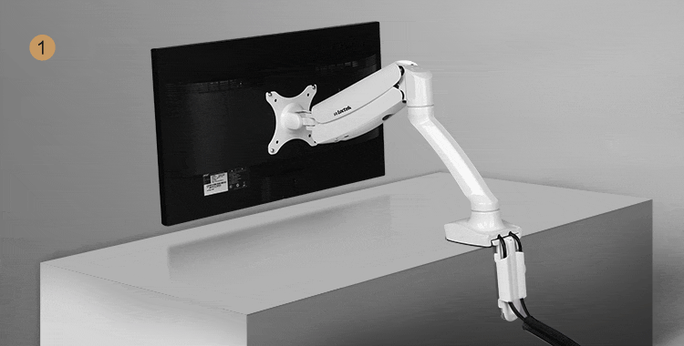 乐歌(loctek) dlb502w 电脑支架显示器支架人体工学支架全维度