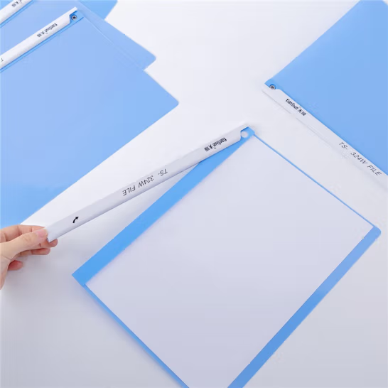 报告夹透明封面文件夹资料夹书夹子试卷夹拉杆文件夹子文具塑料档案夹